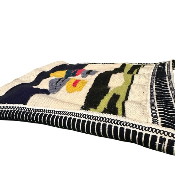 Wool Hand Woven Zippered Crossbody Bag Hippie Boho - Picture 5 of 11